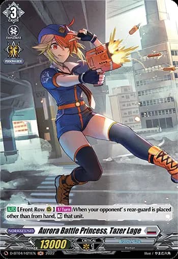 Aurora Battle Princess, Tazer Lage