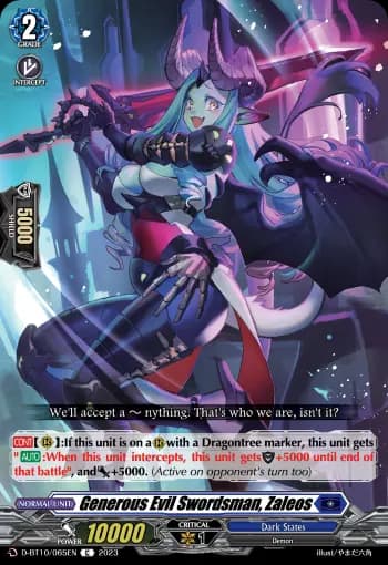 Generous Evil Swordsman, Zaleos