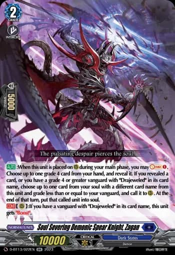Soul Severing Demonic Spear Knight, Zagan