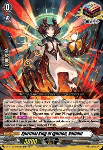 Spiritual King of Ignition, Valnout