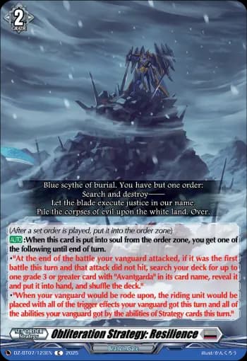 Obliteration Strategy: Resilience