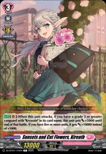 Sunsets and Cut Flowers, Kireath