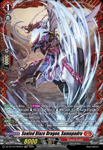 Sealed Blaze Dragon, Samupadru