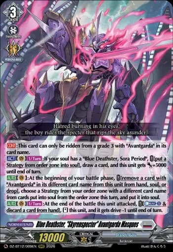 Blue Deathster, "Skyrenspecter" Avantgarda Masques