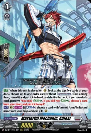 Masterful Mechanic, Adiest