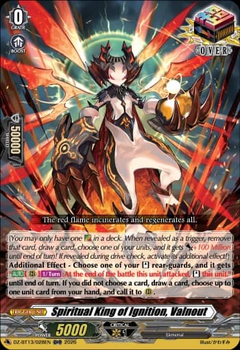 Spiritual King of Ignition, Valnout