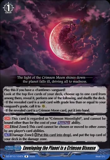 Enveloping the Planet is a Crimson Disease