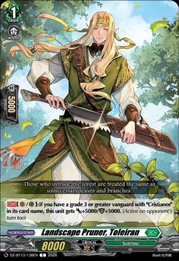 Landscape Pruner, Toleiran
