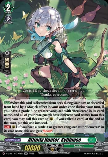 Affinity Hunter, Syllbiose