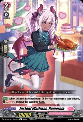 Instant Waitress, Pamersie