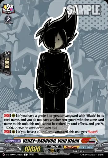 VERSE=XX00000, Void Black
