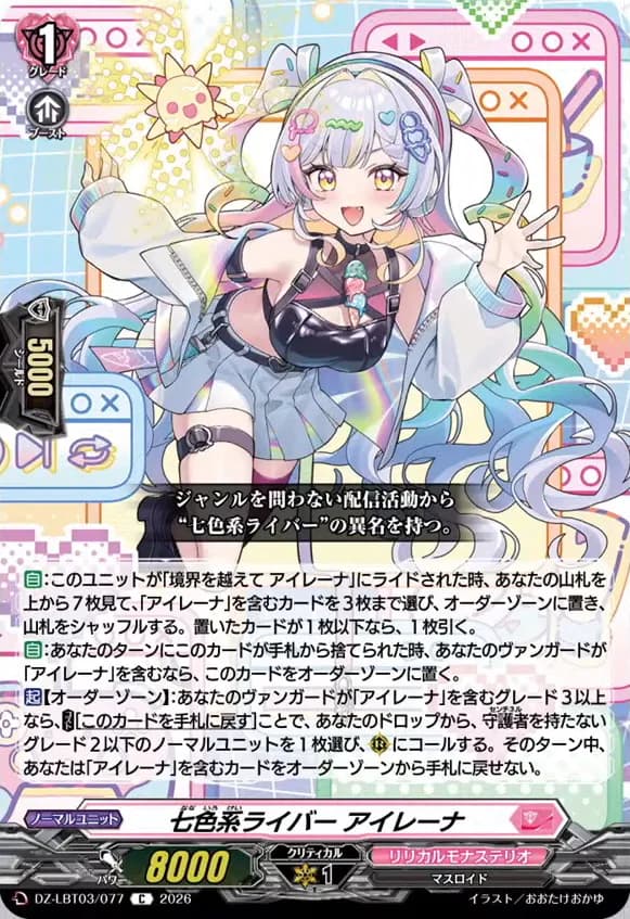Prismatic Streamer, Aileina