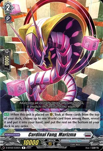 Cardinal Fang, Marizma