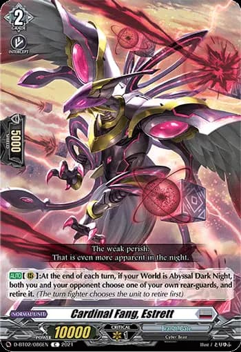 Cardinal Fang, Estrett