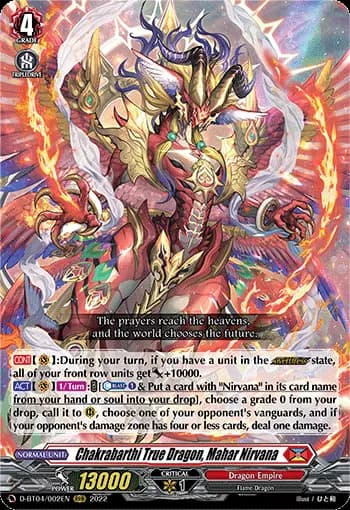 Chakrabarthi True Dragon, Mahar Nirvana