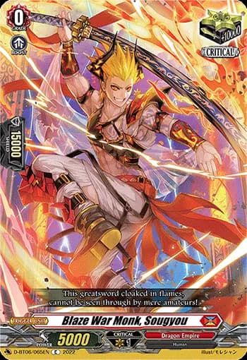 Blaze War Monk, Sougyou