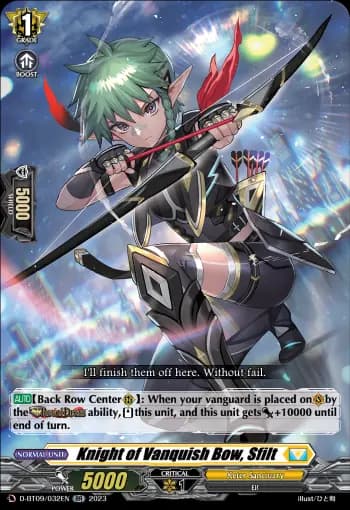 Knight of Vanquish Bow, Sfilt