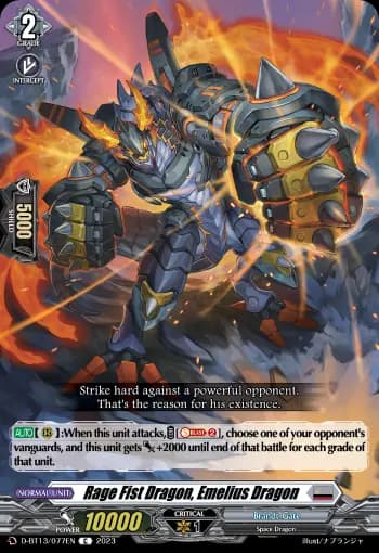 Rage Fist Dragon, Emelius Dragon