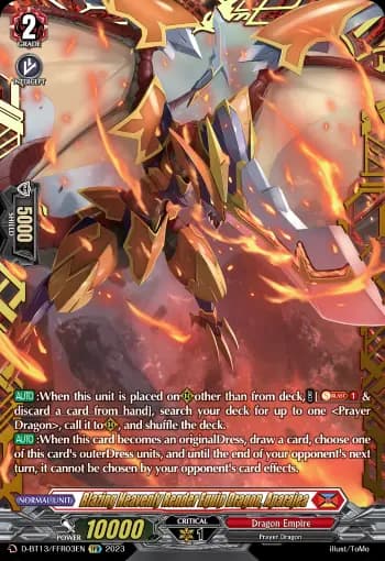 Blazing Heavenly Render Equip Dragon, Aparajea