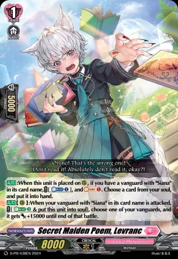 Secret Maiden Poem, Levranc