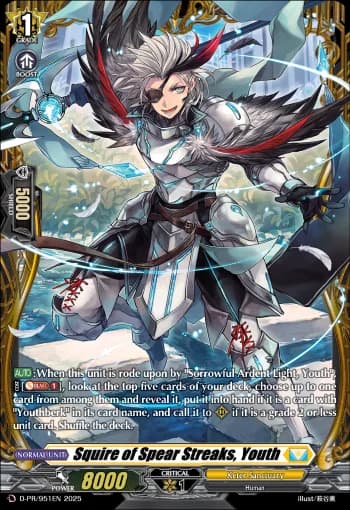 Squire of Spear Streaks, Youth