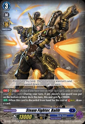 Steam Fighter, Balih