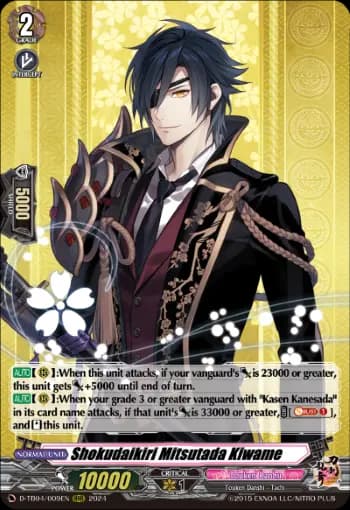 Shokudaikiri Mitsutada Kiwame