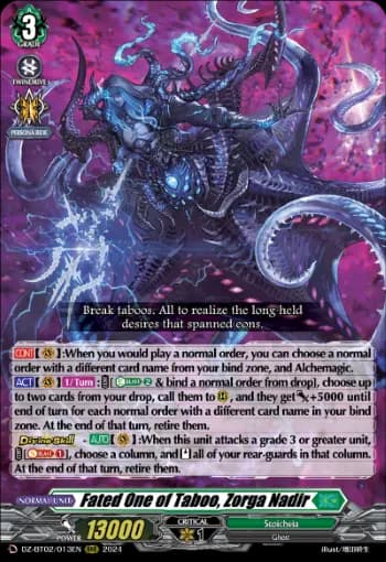 Fated One of Taboo, Zorga Nadir