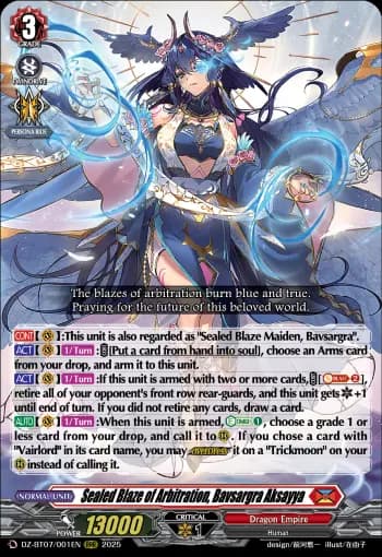 Sealed Blaze of Arbitration, Bavsargra Aksayya