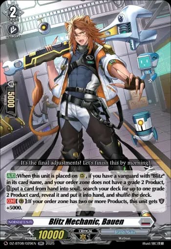 Blitz Mechanic, Bauen