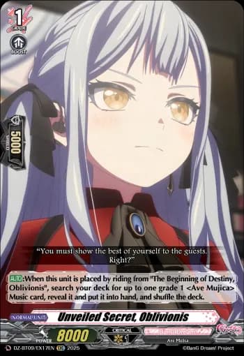 Unveiled Secret, Oblivionis