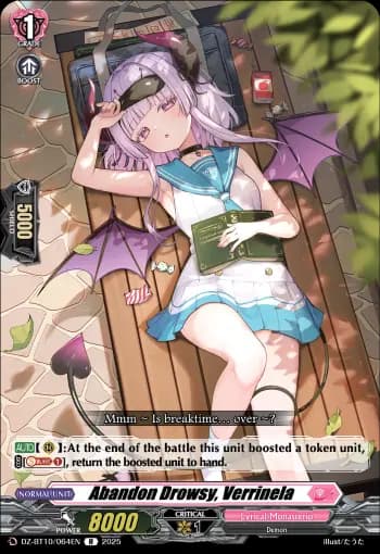 Abandon Drowsy, Verrinela