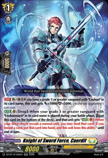 Knight of Sword Force, Caerdif