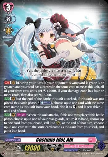 Costume Idol, Alk