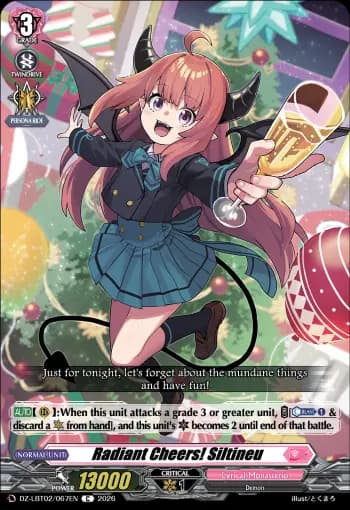 Radiant Cheers, Siltineu